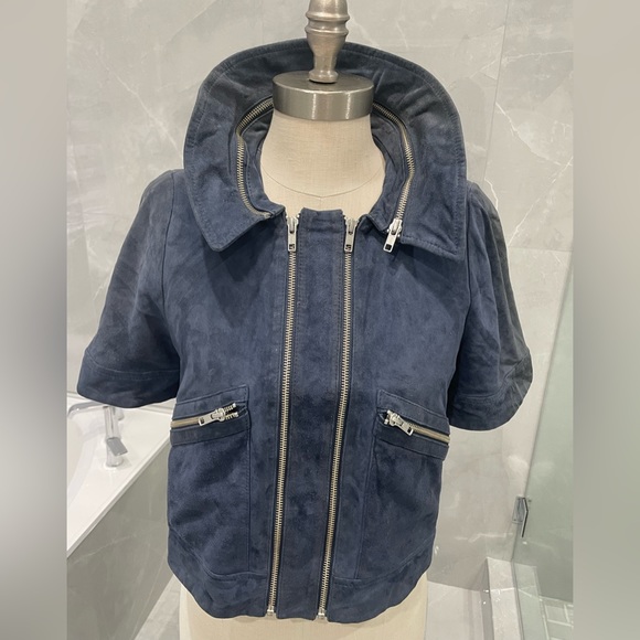 SEE BY CHLOE BLUE LEATHER JACKET - Picture 4 of 15